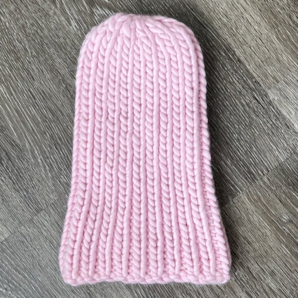 Mr. Mittens Luxury 100% Wool Chunky Ribbed Knit Handmade Ribble Beanie Toque Hat - Picture 5 of 8